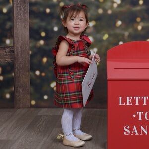 Janie and Jack silk Tartan Plaid Holiday Dress